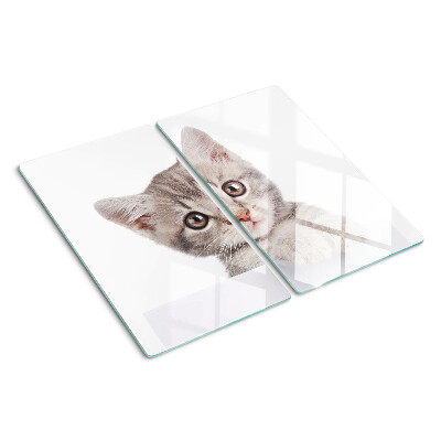 Tagliere in vetro temperato Gattino con gli occhi grandi