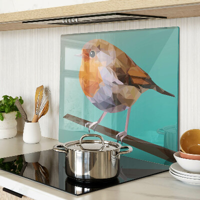 Tagliere in vetro temperato Uccello low poly
