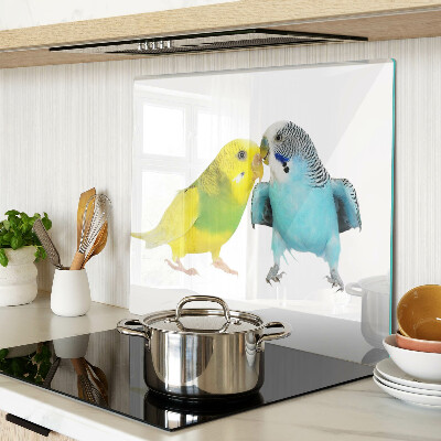 Tagliere in vetro temperato Pappagalli gialli e blu