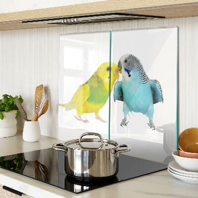 Tagliere in vetro temperato Pappagalli gialli e blu