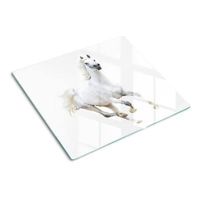 Tagliere in vetro temperato Cavallo bianco in movimento