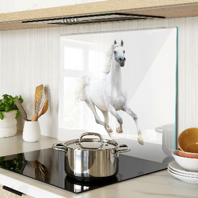 Tagliere in vetro temperato Cavallo bianco in movimento