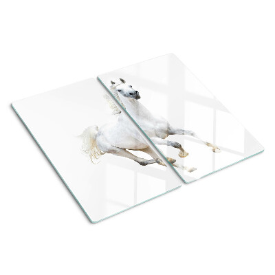 Tagliere in vetro temperato Cavallo bianco in movimento