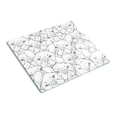 Tagliere in vetro temperato Cani Bulldog francesi