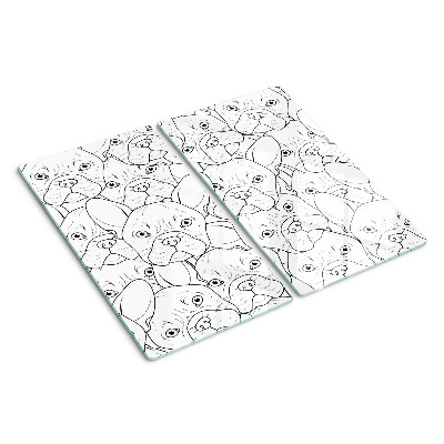 Tagliere in vetro temperato Cani Bulldog francesi