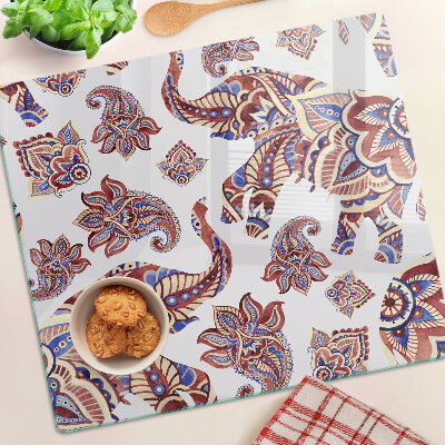 Tagliere in vetro Motivo paisley con fiori