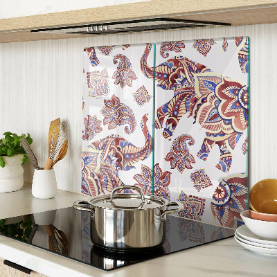 Tagliere in vetro Motivo paisley con fiori