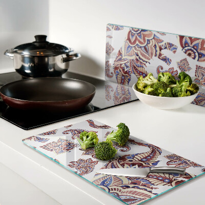 Tagliere in vetro Motivo paisley con fiori