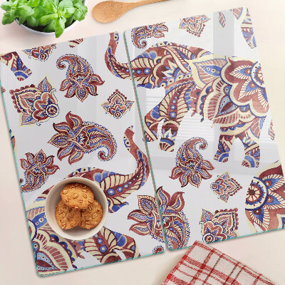 Tagliere in vetro Motivo paisley con fiori