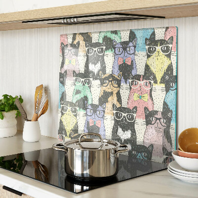 Tagliere in vetro Gatti con gli occhiali