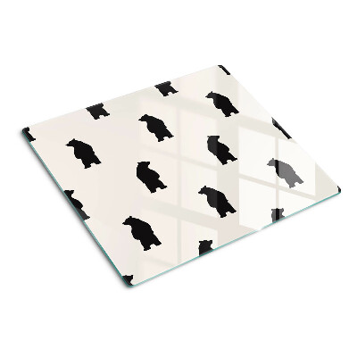 Tagliere in vetro temperato Sagome di orso