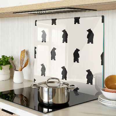 Tagliere in vetro temperato Sagome di orso