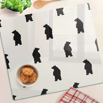 Tagliere in vetro temperato Sagome di orso