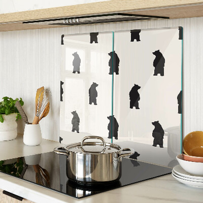 Tagliere in vetro temperato Sagome di orso