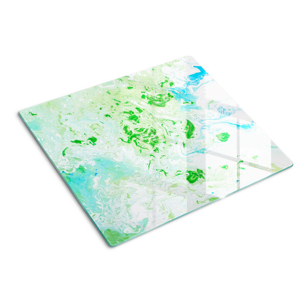 Tagliere in vetro temperato Vortici astratti in verde e blu