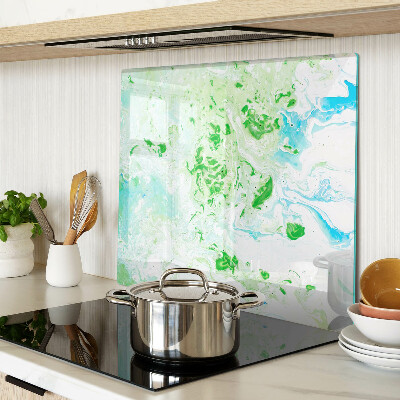 Tagliere in vetro temperato Vortici astratti in verde e blu