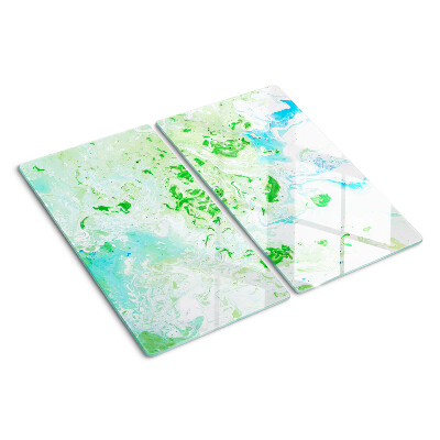 Tagliere in vetro temperato Vortici astratti in verde e blu