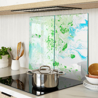 Tagliere in vetro temperato Vortici astratti in verde e blu