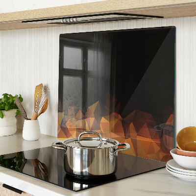 Tagliere in vetro temperato Fuoco ardente in stile geometrico