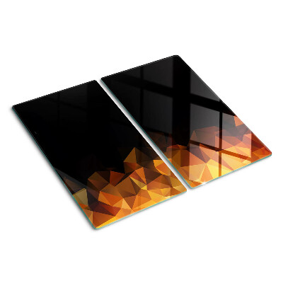 Tagliere in vetro temperato Fuoco ardente in stile geometrico