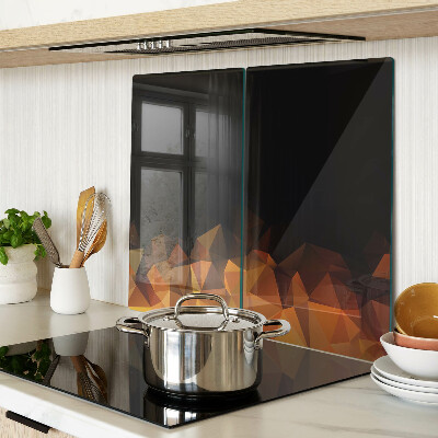 Tagliere in vetro temperato Fuoco ardente in stile geometrico