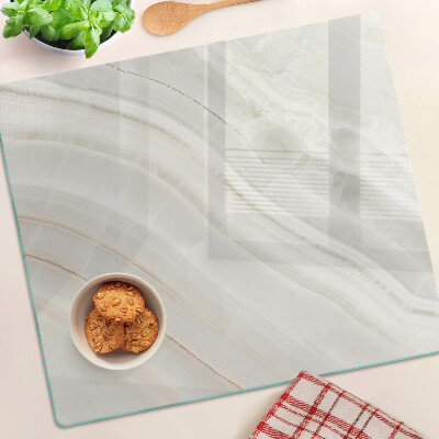 Tagliere in vetro temperato Marmo con fili d'oro