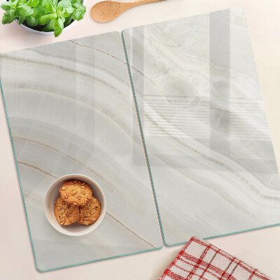 Tagliere in vetro temperato Marmo con fili d'oro