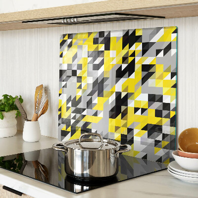 Tagliere in vetro temperato Geometria nei toni del giallo e del nero