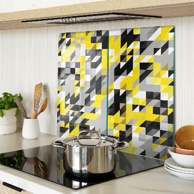 Tagliere in vetro temperato Geometria nei toni del giallo e del nero