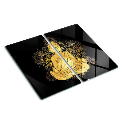 Tagliere in vetro temperato Buddha in meditazione