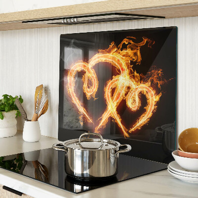 Tagliere in vetro Cuore ardente