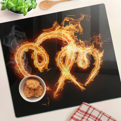 Tagliere in vetro Cuore ardente