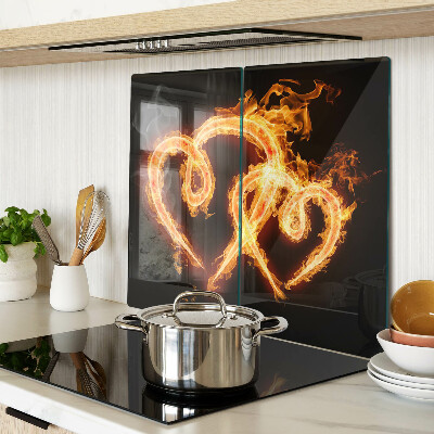 Tagliere in vetro Cuore ardente