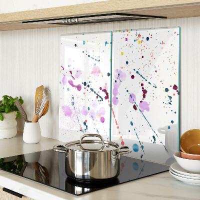 Tagliere in vetro temperato Schizzi di vernice in stile astratto