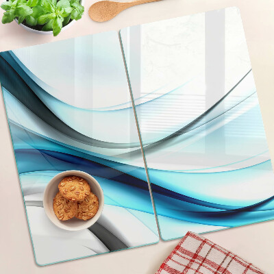Tagliere in vetro Onde nei toni del blu