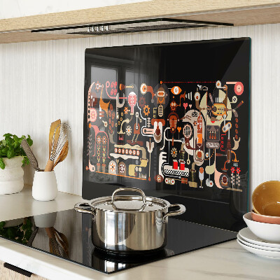 Tagliere in vetro temperato Motivi astratti con motivi vegetali