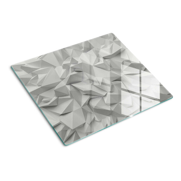 Tagliere in vetro Motivo astratto 3D in tonalità di grigio