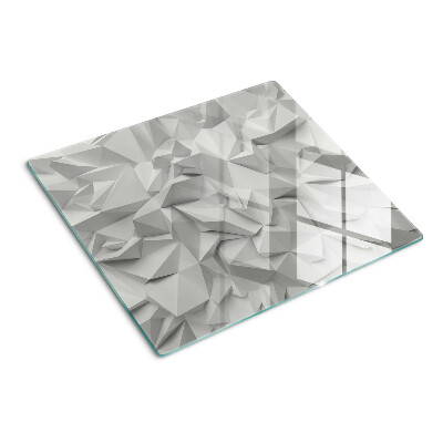 Tagliere in vetro Motivo astratto 3D in tonalità di grigio