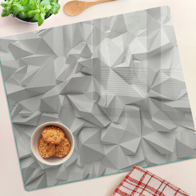 Tagliere in vetro Motivo astratto 3D in tonalità di grigio