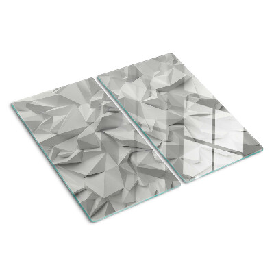 Tagliere in vetro Motivo astratto 3D in tonalità di grigio