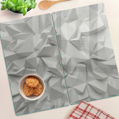 Tagliere in vetro Motivo astratto 3D in tonalità di grigio