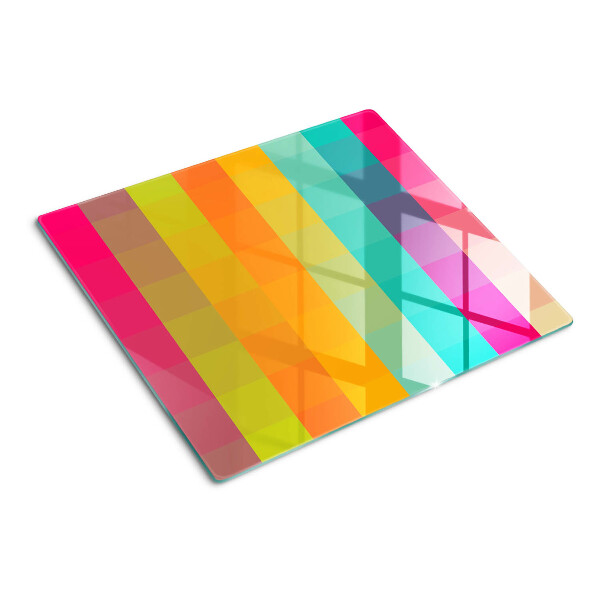 Tagliere in vetro Geometria colorata con gradiente