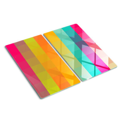 Tagliere in vetro Geometria colorata con gradiente