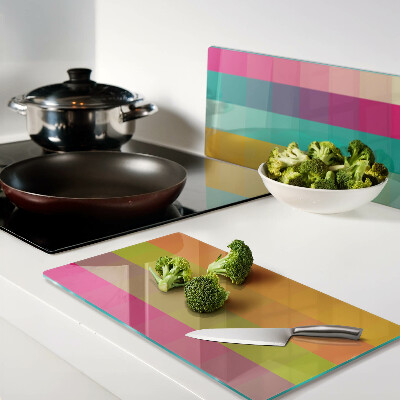 Tagliere in vetro Geometria colorata con gradiente