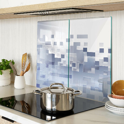 Tagliere in vetro temperato Motivi geometrici nei toni del blu