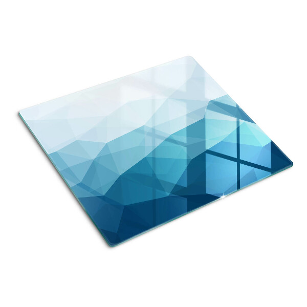 Tagliere in vetro Gradiente del triangolo blu