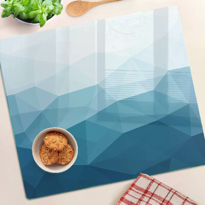 Tagliere in vetro Gradiente del triangolo blu