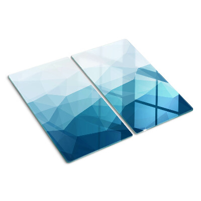 Tagliere in vetro Gradiente del triangolo blu