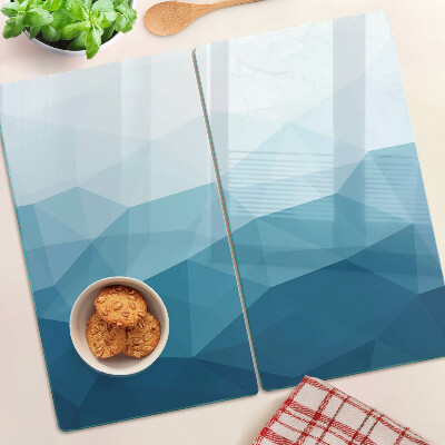 Tagliere in vetro Gradiente del triangolo blu