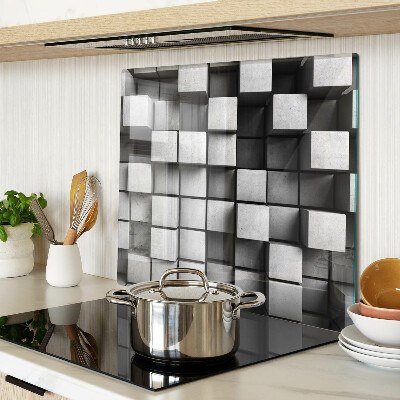 Tagliere in vetro temperato Motivi geometrici in tonalità di grigio